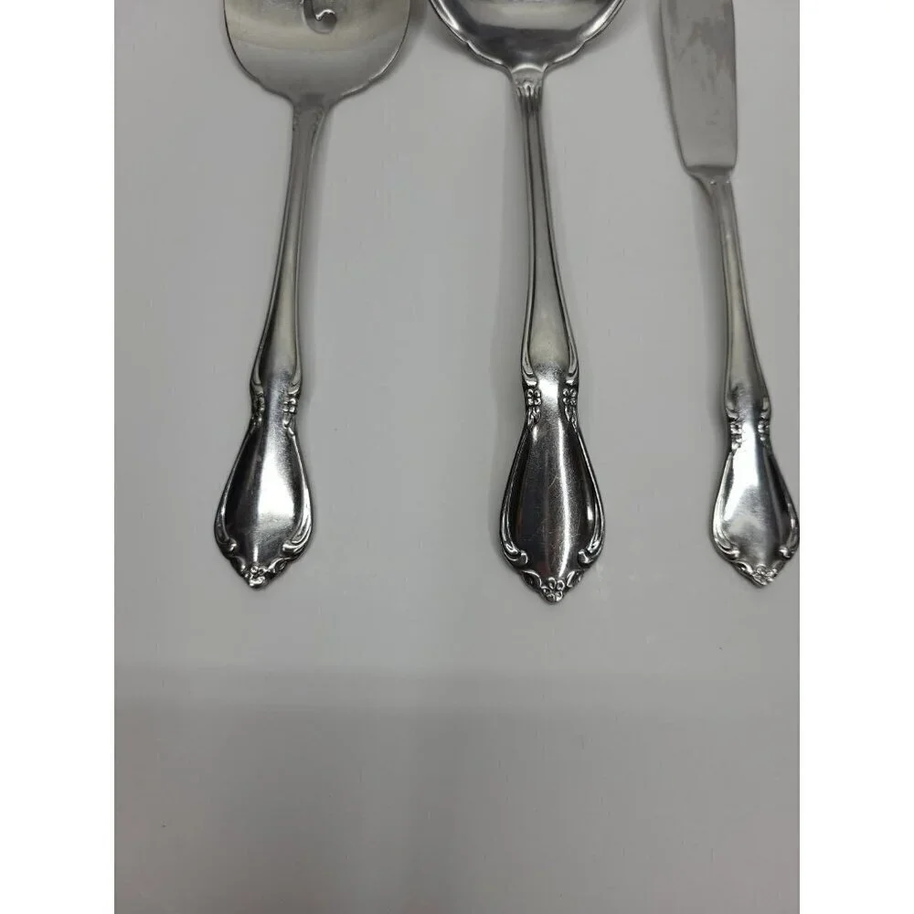 Oneidacraft Deluxe Stainless Flatware Pie Server, Ladle, Butter Knife